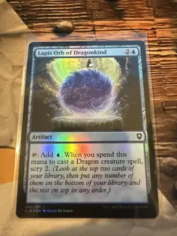 MTG Lapis Orb of Dragonkind Commander Legends: Battle for Baldur's Gate Foil #82 - Image 1