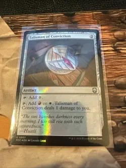MTG Talisman of Conviction (Ripple Foil) Commander: Modern Horizons 3 Foil #0307 - Image 1