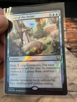 MTG Curse of the Swine (Ripple Foil) Commander: Modern Horizons 3 #0179 - Image 2