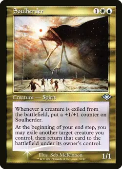 Soulherder - Foil - Retro Frame Magic mtg Heavy Play, English Modern Horizons 2 - Image 1