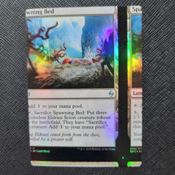 Spawning Bed Foil Land MTG Misprint Miscut - Image 1