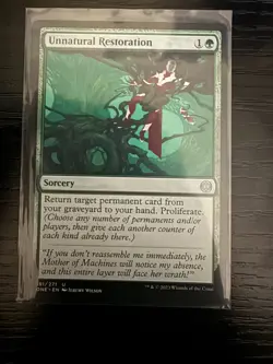 Unnatural Restoration - 191 / English / Near Mint MTG - Image 1