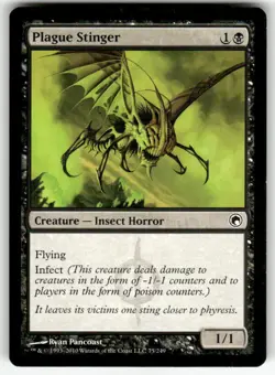 PLAGUE STINGER #75 (COMMON) MTG SCARS OF MIRRODIN - Image 1