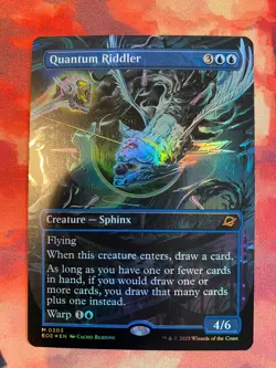 MTG Edge of Eternities Quantum Riddler Borderless Foil - Image 1