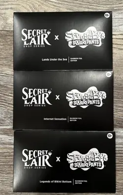 Magic The Gathering Secret Lair x Spongebob Complete Foil Bundle IN HAND - Image 1