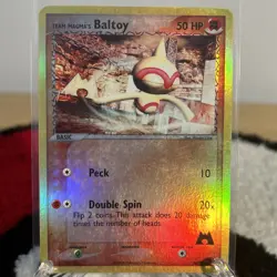 Pokemon TCG Team Magma’s Baltoy Reverse Holo 60/95 NM EX 2004 Rare Magma Vs Aqua - Image 1