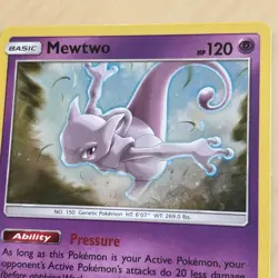 COSMOS HOLO Mewtwo Black Star Promo Pokemon TCG Shining Legends SM77 - NM - Image 3