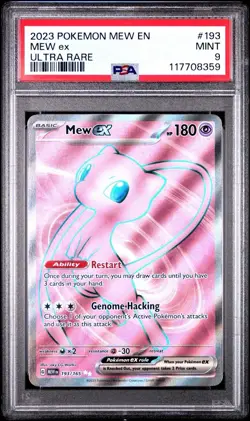 2023 Pokemon MEW EN Mew EX Ultra Rare #193 PSA 9 Mint - Image 1
