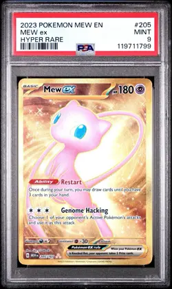 2023 Pokemon MEW EN Mew EX Hyper Rare #205 PSA 9 Mint - Image 1