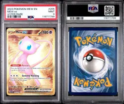 2023 Pokemon MEW EN Mew EX Hyper Rare #205 PSA 9 Mint - Image 3