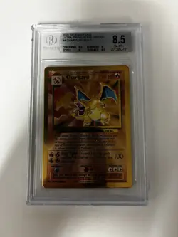 Pokemon Charizard Celebrations Ultra-Premium Coll. Gold Metal Promo #4 BGS 8.5 - Image 1