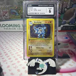 CGC 6 EX/NM Machamp 8/102 Base Set Holo 1st Edition Holographic Rare Pokemon - Image 1