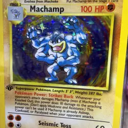 CGC 6 EX/NM Machamp 8/102 Base Set Holo 1st Edition Holographic Rare Pokemon - Image 2