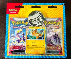 Pokemon TCG Scarlet & Violet + Paldea Evolved Blister Pack Pawmot Promo (Sealed) - Image 1