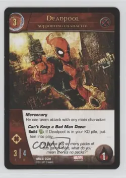 2015 VS System 2 Player Card Game The Marvel Battles Deadpool #MNB-039 - Image 1