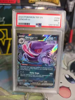 PSA 9 Gengar ex 104/162 Temporal Forces TEF Pokemon Card MINT PSA 9 - Image 1