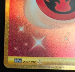 Basic Fire Energy 230/197 Obsidian Flames Gold Secret Rare Pokemon Card LP - Image 5