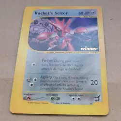 VINTAGE POKEMON PROMO CARD - BEST OF GAME - #4 ROCKET'S SCIZOR - WINNER RARE NM - Image 1