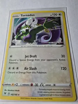 Pokemon TCG Vivid Voltage Tornadus #142/185 Holo Rare Card NM - Image 1