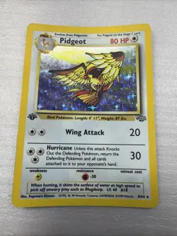Pidgeot Jungle 8/64 1st Edition Holo Rare Card Pokemon TCG Light Play - Image 1