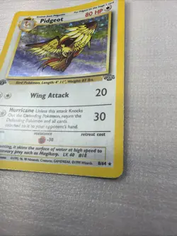 Pidgeot Jungle 8/64 1st Edition Holo Rare Card Pokemon TCG Light Play - Image 3