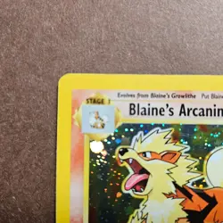 Pokemon TCG Blaine's Arcanine Gym Challenge Holo Card 1/132 Unlimited Rare - Image 2