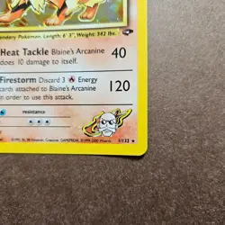 Pokemon TCG Blaine's Arcanine Gym Challenge Holo Card 1/132 Unlimited Rare - Image 4