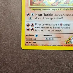 Pokemon TCG Blaine's Arcanine Gym Challenge Holo Card 1/132 Unlimited Rare - Image 5