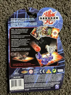 BAKUGAN BATTLE BRAWLERS CARD BOOSTER PACK 3 ABILITY/2 METAL SPIN MASTER 2008 New - Image 2