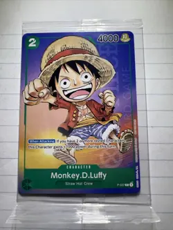 One Piece Card Game Anime Expo 2023 Exclusive Monkey D. Luffy Promo P-037 TCG - Image 1
