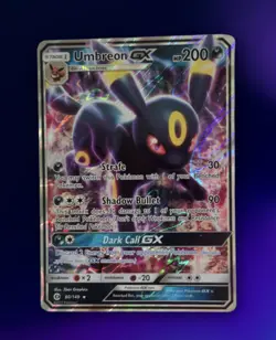 2017 Pokemon UMBREON GX 80/149 Sun & Moon Ultra Rare Card - Image 1