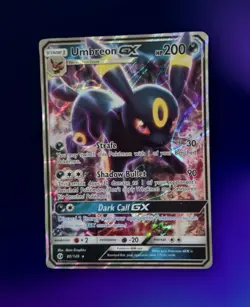 2017 Pokemon UMBREON GX 80/149 Sun & Moon Ultra Rare Card - Image 2