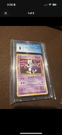 Mewtwo Vending Series 3 CGC Mint 9 Japanese Pokemon 1998 Vintage Blue Label - Image 1