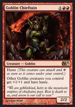 MTG English Goblin Chieftain NM Normal Magic 2011 Core Set - Image 1