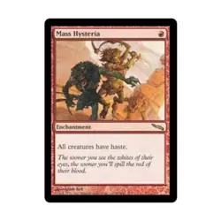 WOTC MtG Mirrodin Mass Hysteria (R) EX - Image 1