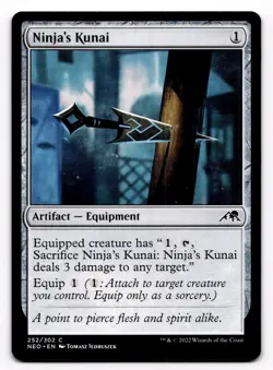 Ninja's Kunai - NM MTG NEO - Kamigawa: Neon Dynasty 252/302 - Image 1