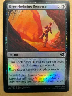 MTG 1x FOIL Overwhelming Remorse 110 The Brother's War Magic the Gathering x1 NM - Image 1