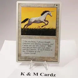 MTG - 4th Edition - Pearled Unicorn - Common - Near Mint - Image 1