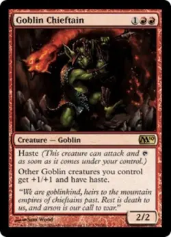 MTG English Goblin Chieftain NM Normal Magic 2010 Core Set - Image 1