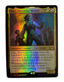 Rigo, Streetwise Mentor #215/281 MTG Streets of New Capenna SNC Foil Rare NM - Image 1