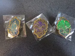 MagicCon Atlanta 2025 Exclusive Blue, Black, & Green Mana Symbol Pins MTG Magic - Image 1