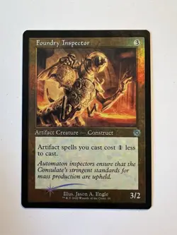 Foundry Inspector - FOIL RETRO FRAME - MTG The Brothers' War Retro Artifacts- NM - Image 1