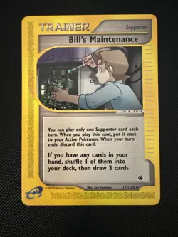 Bill's Maintenance 137/165 Expedition Base Set Pokemon Near Mint S540 - Image 1
