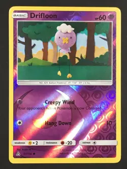 Pokemon TCG Drifloon 51/156 Reverse Holo Common SM Ultra Prism NM - Image 1