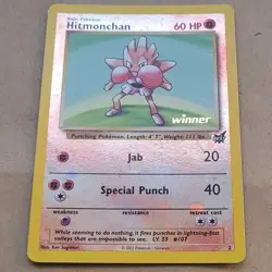 POKEMON PROMO - BEST OF GAME - #2 HITMONCHAN - WINNER (2003) (REV HOLO) RARE NM - Image 1
