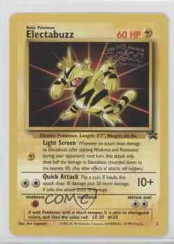 Pokemon The First Movie - Electabuzz WOTC Black Star #2 1999 - Image 1