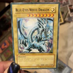 Yugioh Blue Eyes White Dragon Ultra Rare LOB-001 1st Edition VINTAGE - Image 1