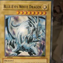 Yugioh Blue Eyes White Dragon Ultra Rare LOB-001 1st Edition VINTAGE - Image 2