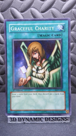 | Yugioh Graceful Charity SDP-040 1st Super Rare Starter Deck Pegasus NM/LP | - Image 1