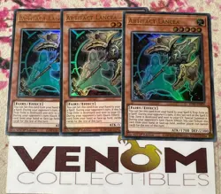 3x (M/NM) - *EURO* Artifact Lancea - RA01-EN006 - Ultra Rare 1st Edition YuGiOh - Image 1